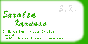 sarolta kardoss business card